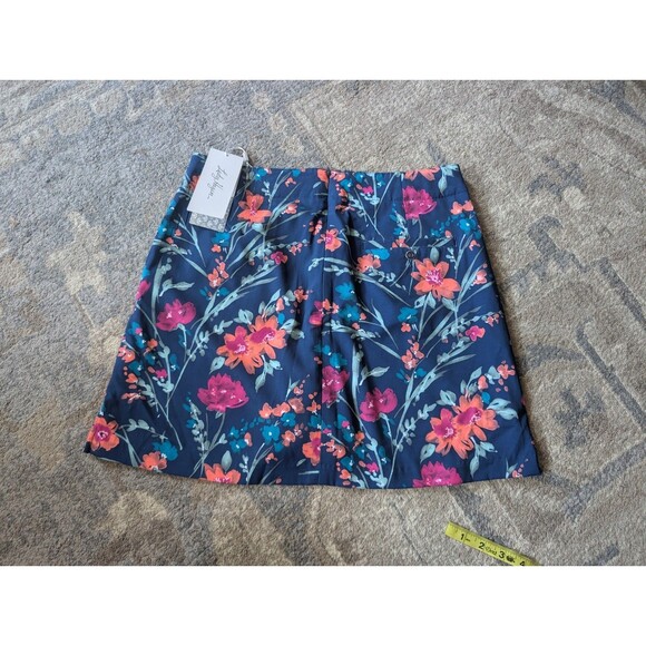 NWT Lady Hagen Sz 6 Women's Active Skort Golf Tennis Navy Floral Skirt Outdoor - Picture 8 of 8